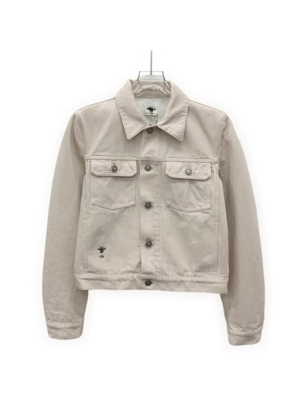 Dior 2025 Blush Pink Bee Embroidered Denim Jacket